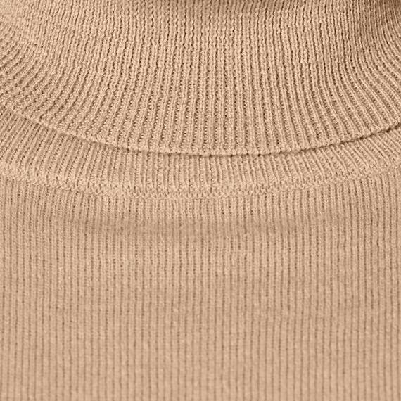 Amazon Essentials Damen Leichter, Langärmeliger Rollkragenpullover, Klassischer Schnitt (Erhältlich In Übergröße), Kamelbraun Meliert, XXL