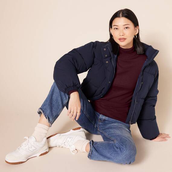 Amazon Essentials Damen Leichter, Langärmeliger Rollkragenpullover, Klassischer Schnitt (Erhältlich In Übergröße), Burgunderrot, XL