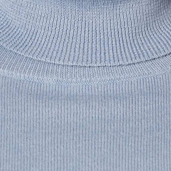 Amazon Essentials Damen Leichter, Langärmeliger Rollkragenpullover, Klassischer Schnitt (Erhältlich In Übergröße), Indigoblau Meliert, XL