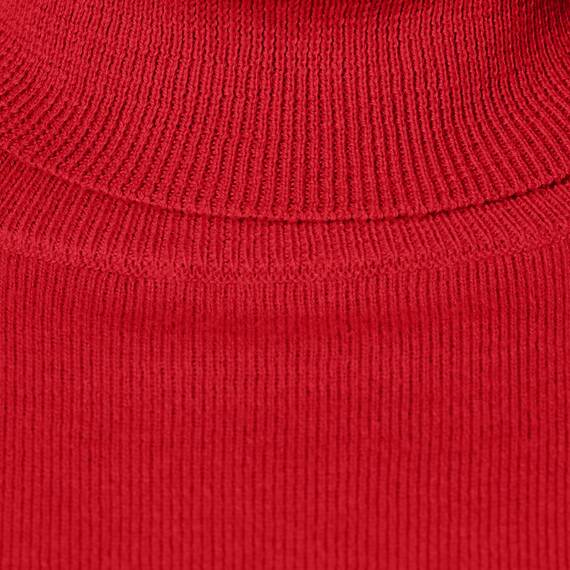 Amazon Essentials Damen Leichter, Langärmeliger Rollkragenpullover, Klassischer Schnitt (Erhältlich In Übergröße), Rot, XL