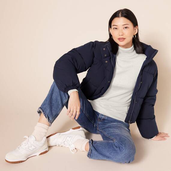Amazon Essentials Damen Leichter, Langärmeliger Rollkragenpullover, Klassischer Schnitt (Erhältlich In Übergröße), Elfenbein, XXL