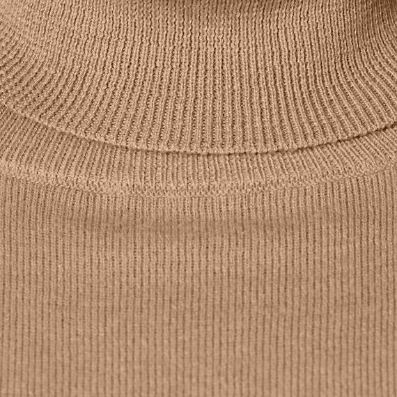 Amazon Essentials Damen Leichter, Langärmeliger Rollkragenpullover, Klassischer Schnitt (Erhältlich In Übergröße), Taupe Meliert, XL