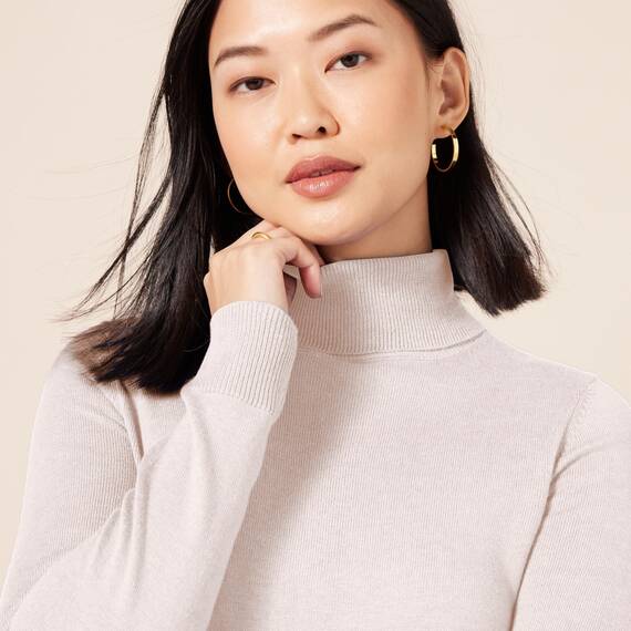 Amazon Essentials Damen Leichter, Langärmeliger Rollkragenpullover, Klassischer Schnitt (Erhältlich In Übergröße), Blassrosa, XXL