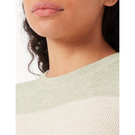 ONLY Damen Onlatia L/S Stripe Pullover Knt Noos Sweater, Desert Sage/Stripes:pumice Stone/Blue Fog/ Oil Yellow ,S