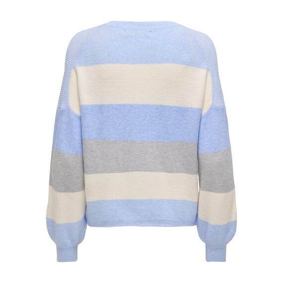 ONLY Damen Onlatia L/S Stripe Pullover KNT Noos Sweater, Kentucky Blue,XL