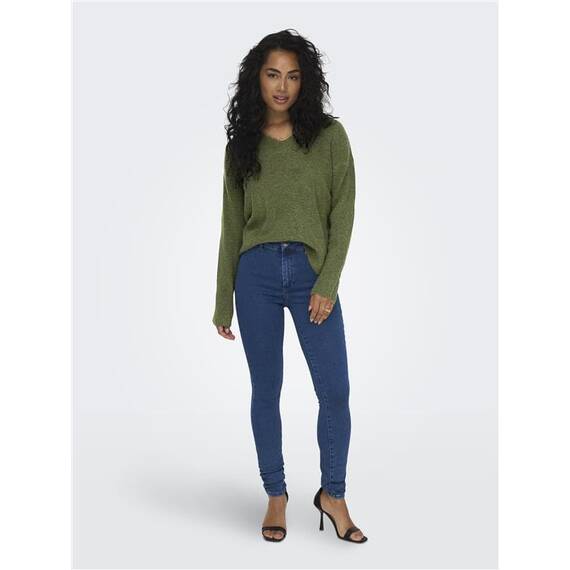 ONLY Damen ONLCAMILLA V-Neck Strickpullover 2-Pack, Winter Moss Melange/Schwarz, XS