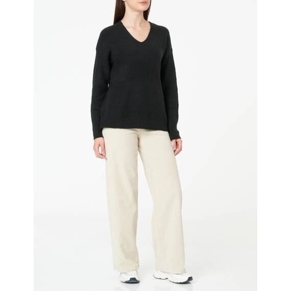 ONLY Damen Onlcamilla V-neck L/S Knt Noos Pullover, Schwarz, XXS EU