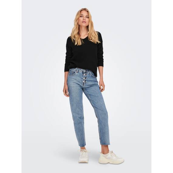ONLY Damen ONLCAMILLA V-Neck Strickpullover 2-Pack, Winter Moss Melange/Schwarz, XS