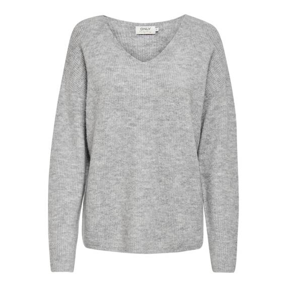 ONLY Damen Pullover 15204588 Light Grey Melange Xs