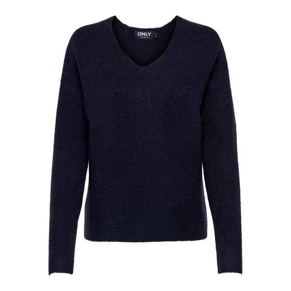 ONLY Damen ONLCAMILLA V-Neck L/S Strickpullover KNT 15204588, Night Sky,XS