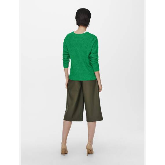 ONLY Damen ONLCAMILLA V-Neck L/S Strickpullover KNT 15204588, Green Bee,S