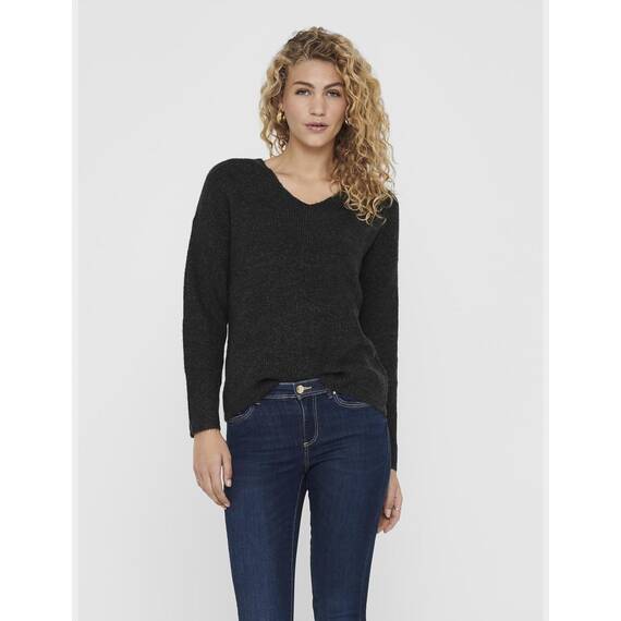 ONLY Damen Pullover 15204588 Dark Grey Melange M