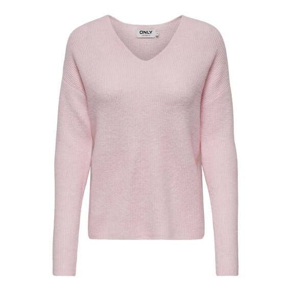 ONLY Damen ONLCAMILLA V-Neck L/S Strickpullover KNT 15204588, Potpourri ,M