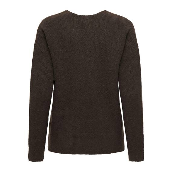 ONLY Damen Onlcamilla V-neck L/S Knt Noos Pullover, Mulch, S EU