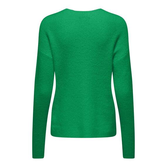 ONLY Damen ONLCAMILLA V-Neck L/S Strickpullover KNT 15204588, Green Bee,M