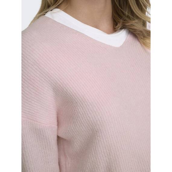 ONLY Damen ONLCAMILLA V-Neck L/S Strickpullover KNT 15204588, Potpourri ,S