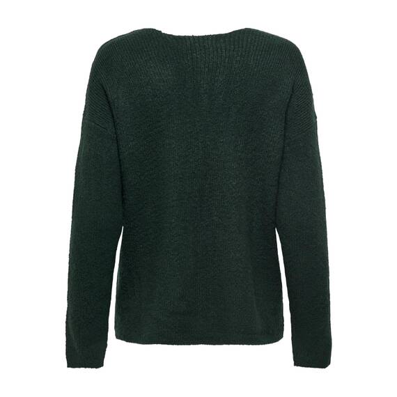 ONLY Damen ONLCAMILLA V-Neck L/S Strickpullover KNT 15204588, Scarab/Detail:melange ,S