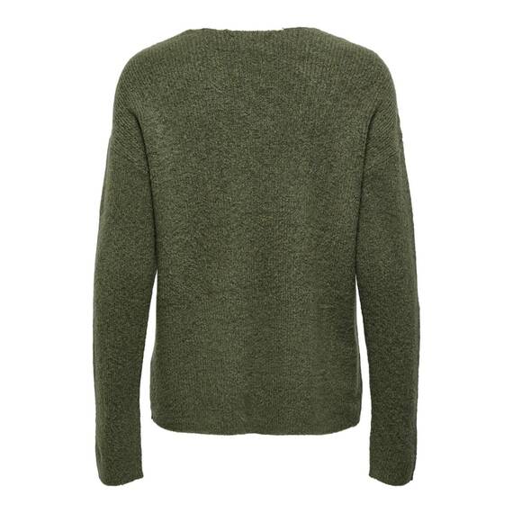 ONLY Damen ONLCAMILLA V-Neck L/S Strickpullover KNT 15204588, Winter Moss/Detail:melange ,M