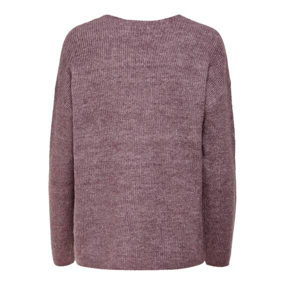 ONLY Damen ONLCAMILLA V-Neck L/S Strickpullover KNT 15204588, Rose Browndetail:Melange,XS