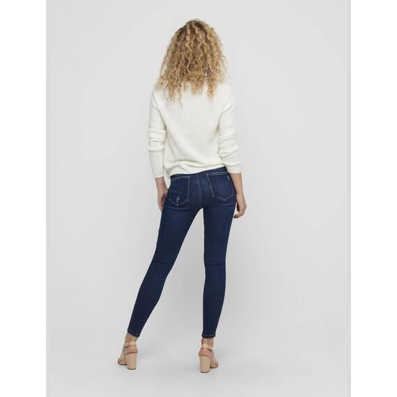 ONLY Damen ONLCAMILLA V-Neck L/S Strickpullover KNT 15204588, Birch/Detail:Melange,M