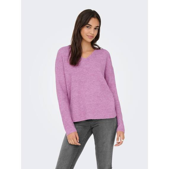 ONLY Onlcamilla V-Neck L/S Pullover KNT Noos