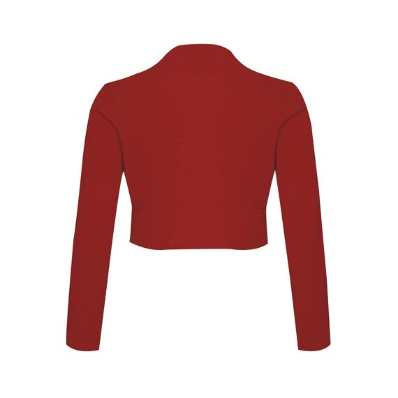 DANAEST Damen Langarm Bolero Festlich Strickjacke Schulterjacke Kurz Top (700) (as3, Numeric, Numeric_38, Regular, Short, Bordeaux, M)