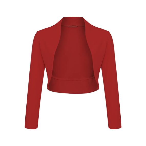 DANAEST Damen Langarm Bolero Festlich Strickjacke Schulterjacke Kurz Top (700) (as3, Numeric, Numeric_40, Regular, Short, Bordeaux, L)