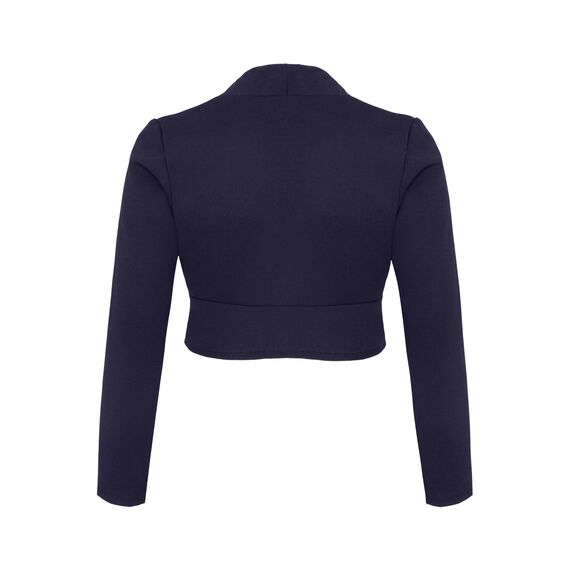 DANAEST Damen Langarm Bolero Festlich Strickjacke Schulterjacke Kurz Top (700) (DE/NL/SE/PL, Alphanumerisch, L, Regular, Kurz, Blau)