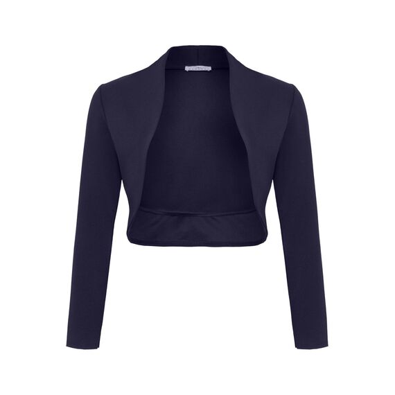 DANAEST Damen Langarm Bolero Festlich Strickjacke Schulterjacke Kurz Top (700) (DE/NL/SE/PL, Alphanumerisch, L, Regular, Kurz, Blau)