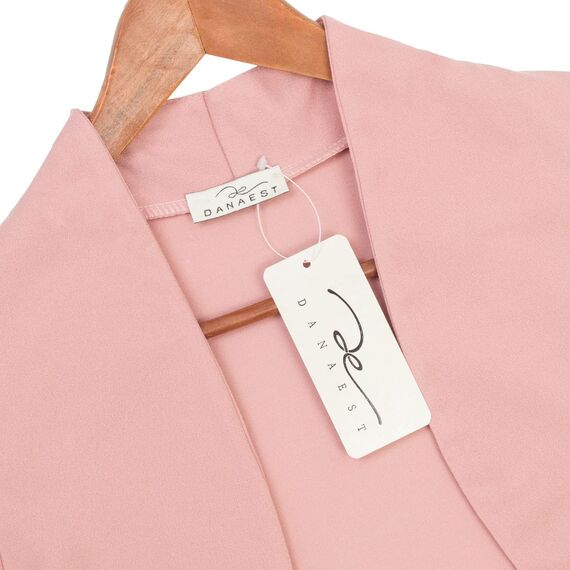 DANAEST Damen Langarm Bolero Festlich Strickjacke Schulterjacke Kurz Top (700), Grösse:M, Farbe:Altrosa