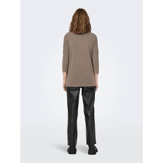 ONLY Damen Onlglamour 3/4 Top JRS Noos Langarmshirt, Walnut, S