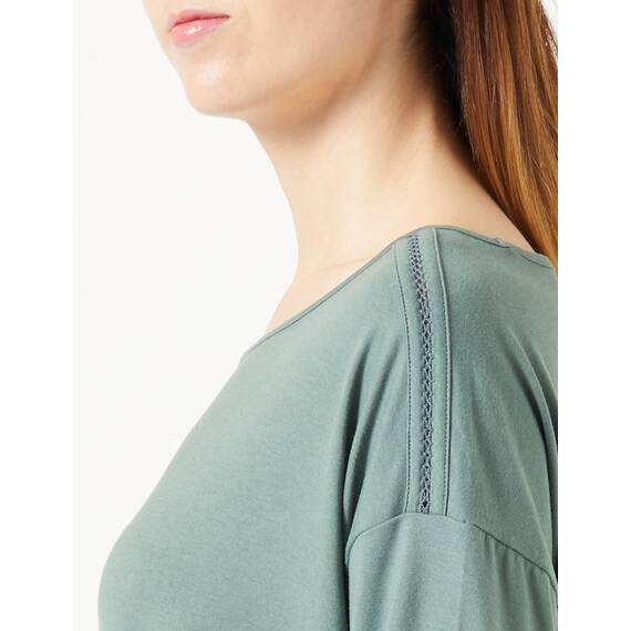 ONLY Damen Onlmoster 3/4 Shoulder Tape Cs Top, Laurel Wreath/Detail:melange, M