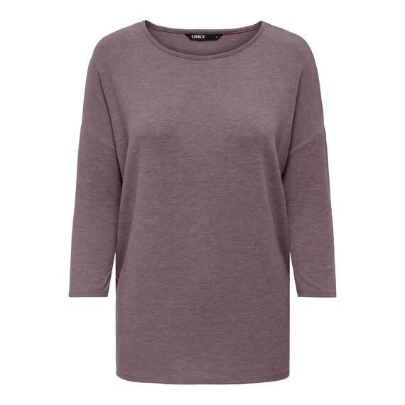 ONLY Damen Onlglamour 3/4 Top JRS Noos Top, Grape Shake/Detail:melange ,XS