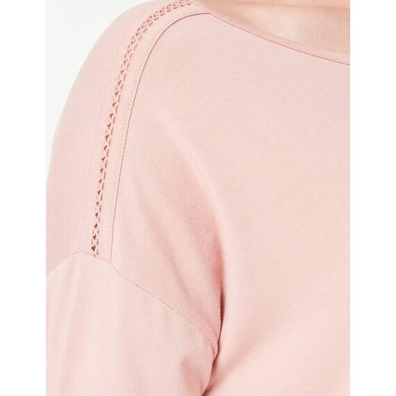 ONLY Damen Onlmoster 3/4 Shoulder Tape Cs Top, Misty Rose/ Melange, M