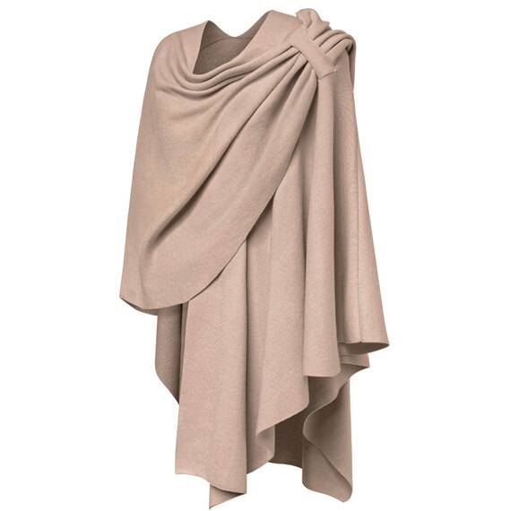 PULI Damen Poncho Schal Cashmere Feeling Strick Cape Cardigan Für Frauen Geschenk Für Mutter