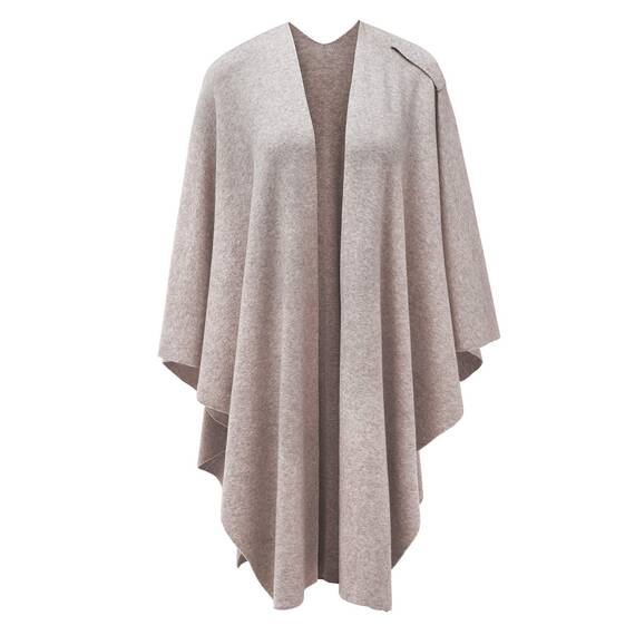 PULI Damen Poncho Schal Cashmere Feeling Strick Cape Cardigan Für Frauen Geschenk Für Mutter