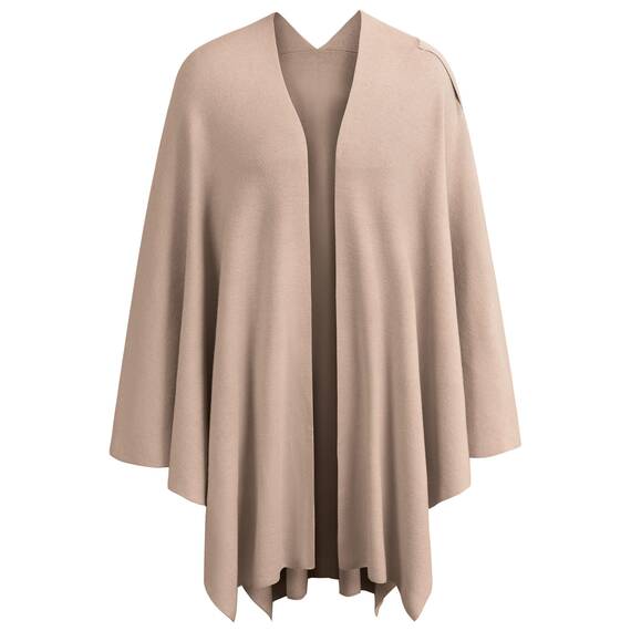 PULI Damen Poncho Schal Cashmere Feeling Strick Cape Cardigan Für Frauen Geschenk Für Mutter