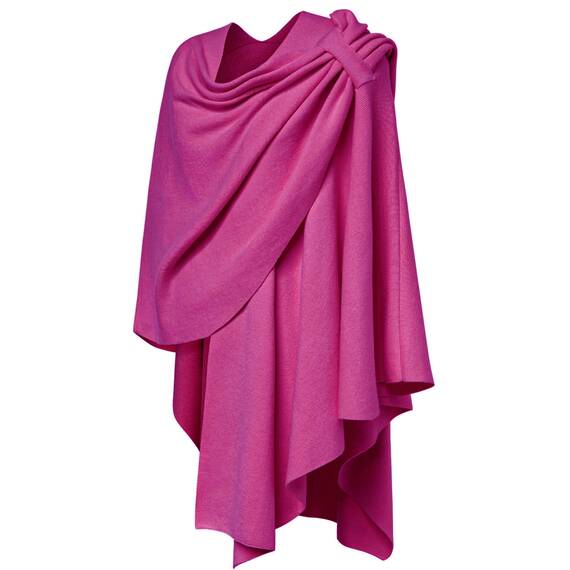 PULI Damen Poncho Schal Cashmere Feeling Strick Cape Cardigan Für Frauen Geschenk Für Mutter