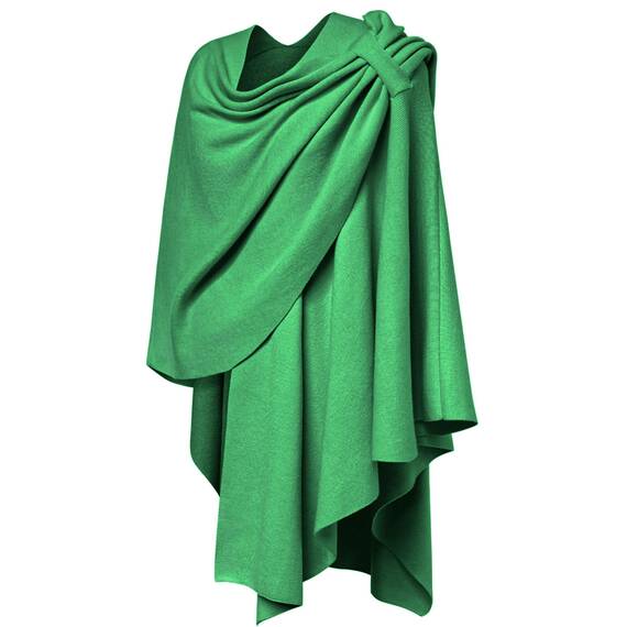 PULI Damen Poncho Schal Cashmere Feeling Strick Cape Cardigan Für Frauen Geschenk Für Mutter