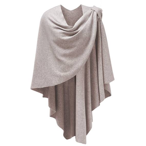 PULI Damen Poncho Schal Cashmere Feeling Strick Cape Cardigan Für Frauen Geschenk Für Mutter