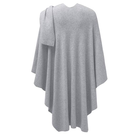 PULI Damen Poncho Schal Cashmere Feeling Strick Cape Cardigan Für Frauen Geschenk Für Mutter