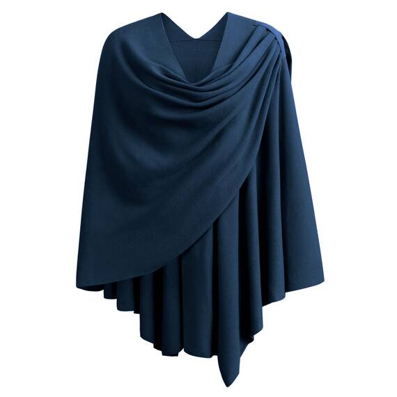 PULI Damen Poncho Schal Cashmere Feeling Strick Cape Cardigan Für Frauen Geschenk Für Mutter