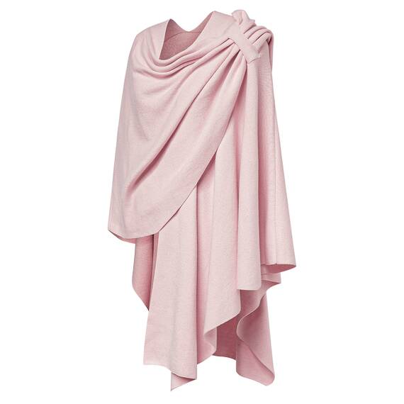 PULI Damen Poncho Schal Cashmere Feeling Strick Cape Cardigan Für Frauen Geschenk Für Mutter