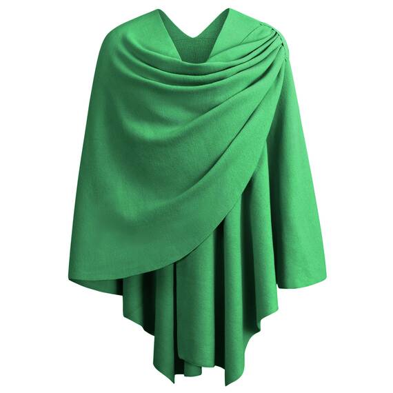 PULI Damen Poncho Schal Cashmere Feeling Strick Cape Cardigan Für Frauen Geschenk Für Mutter