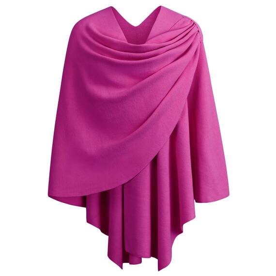PULI Damen Poncho Schal Cashmere Feeling Strick Cape Cardigan Für Frauen Geschenk Für Mutter