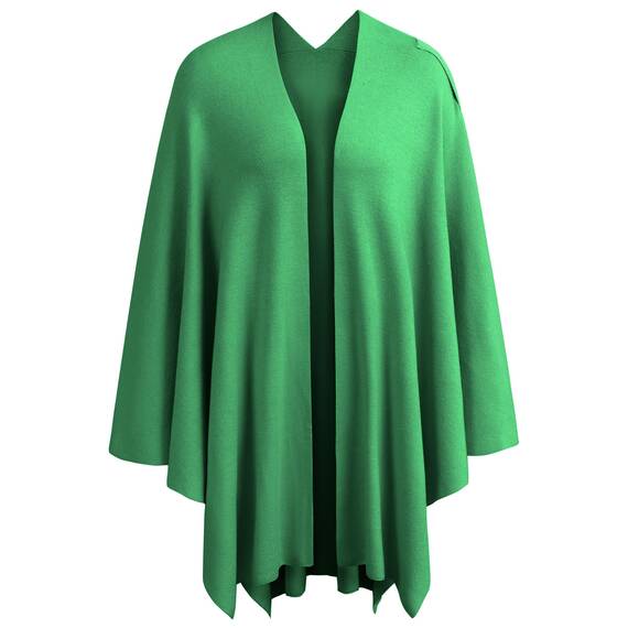 PULI Damen Poncho Schal Cashmere Feeling Strick Cape Cardigan Für Frauen Geschenk Für Mutter