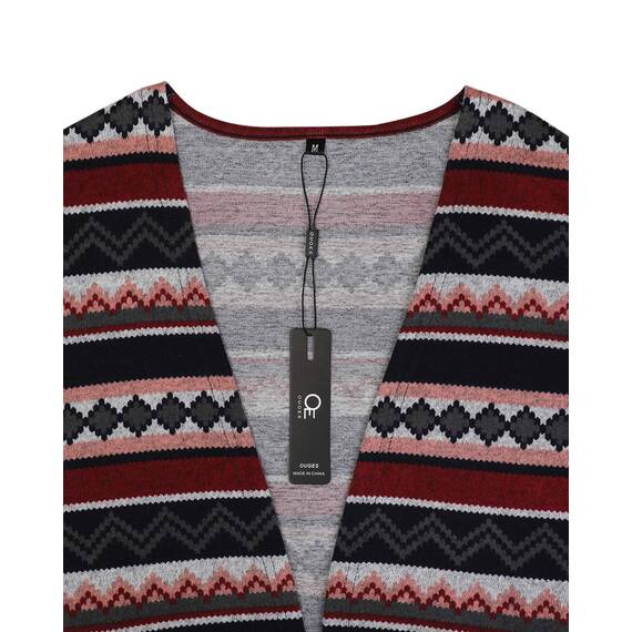 OUGES Strickjacken füR Damen Lang Cardigan Elegante Leicht Strickjacke Herbst Strickjackenpullover mit Taschen L