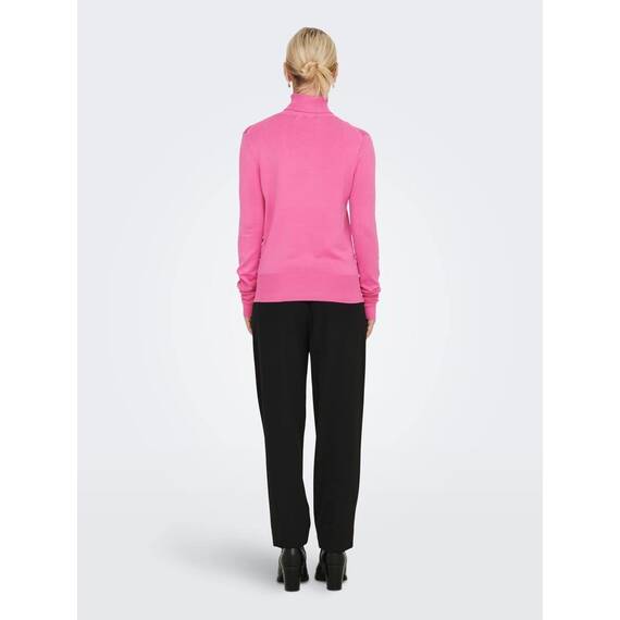 ONLY Women's ONLVENICE LIFEL/S ROLL KNT NOOS Pullover, Strawberry Moon, XL