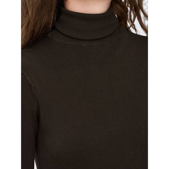 ONLY Damen Onlvenice Lifel/S Roll Knt Noos Pullover, Hot Fudge, S EU