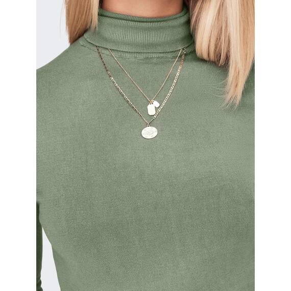 ONLY Damen Onlvenice Lifel/S Roll Knt Noos Pullover, Sea Spray, M EU